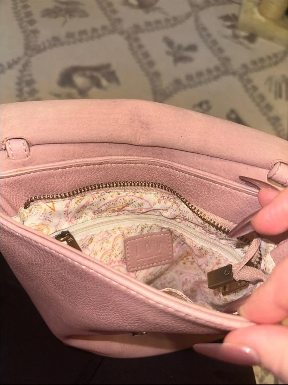 Joy Susan Women's Dusty Rose Crossbody Bag - Minimal Faux Leather Shoulder Purse - Picture 5 of 5